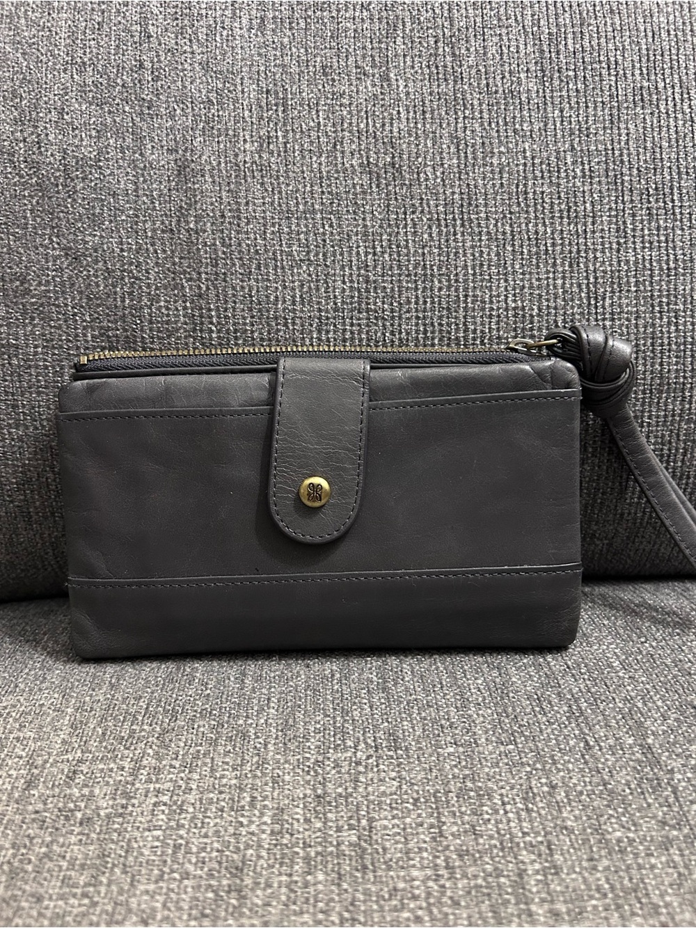 HOBO Grey Leather Wallet - Women’s Accessories